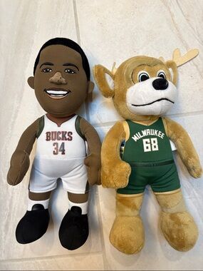 Giannis Antetokounmpo & Bucks Bango Mascot Stuffed Dolls